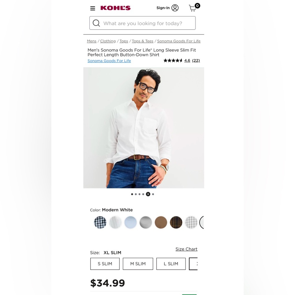 Men’s White Button Down